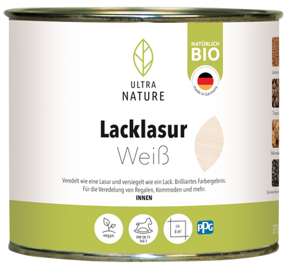 Ultra Nature Lacklasur Weiss 0.375L