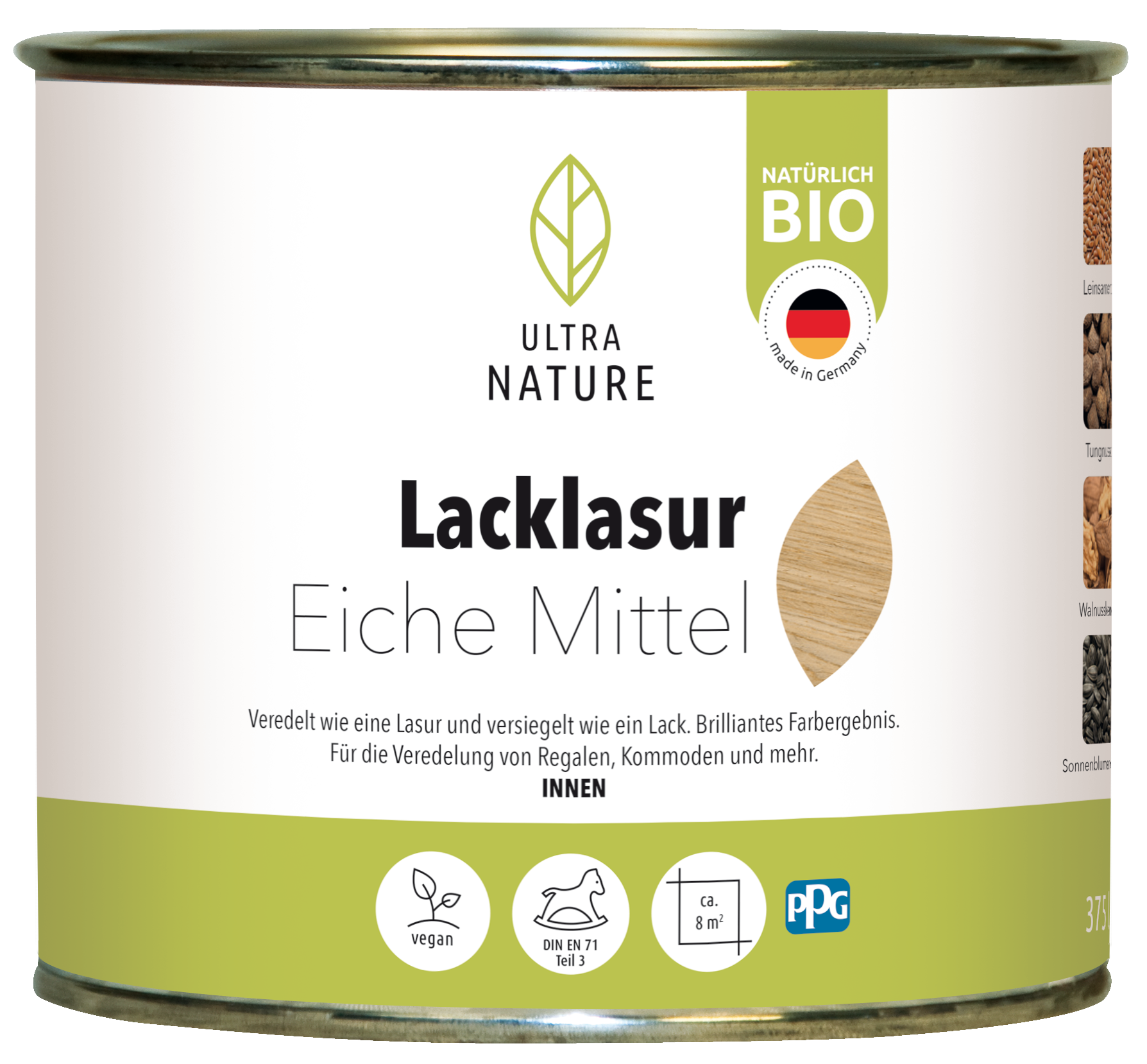 Ultra Nature Lacklasur Eiche Mittel 0.375L