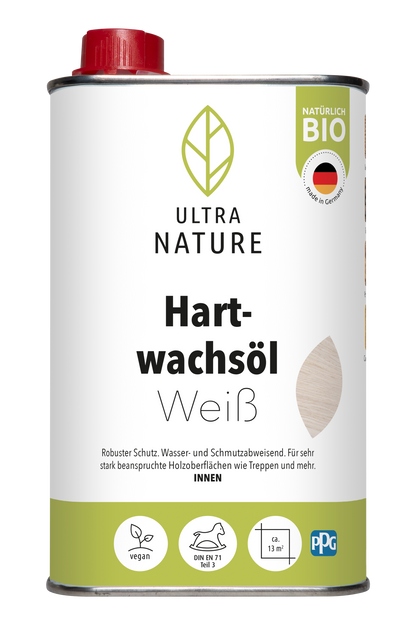 Ultra Nature Hartwachsöl Weiss 0.5L