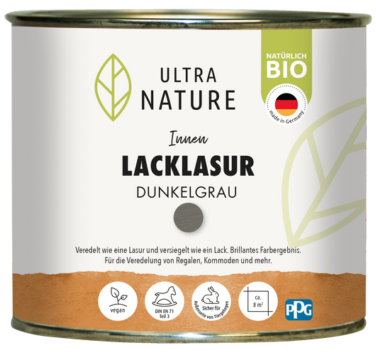 Ultra Nature Lacklasur dunkelgrau 0,375L