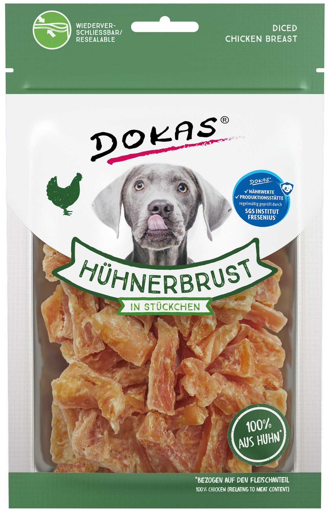 Dokas Hühnerbrust in Stückchen 70 g
