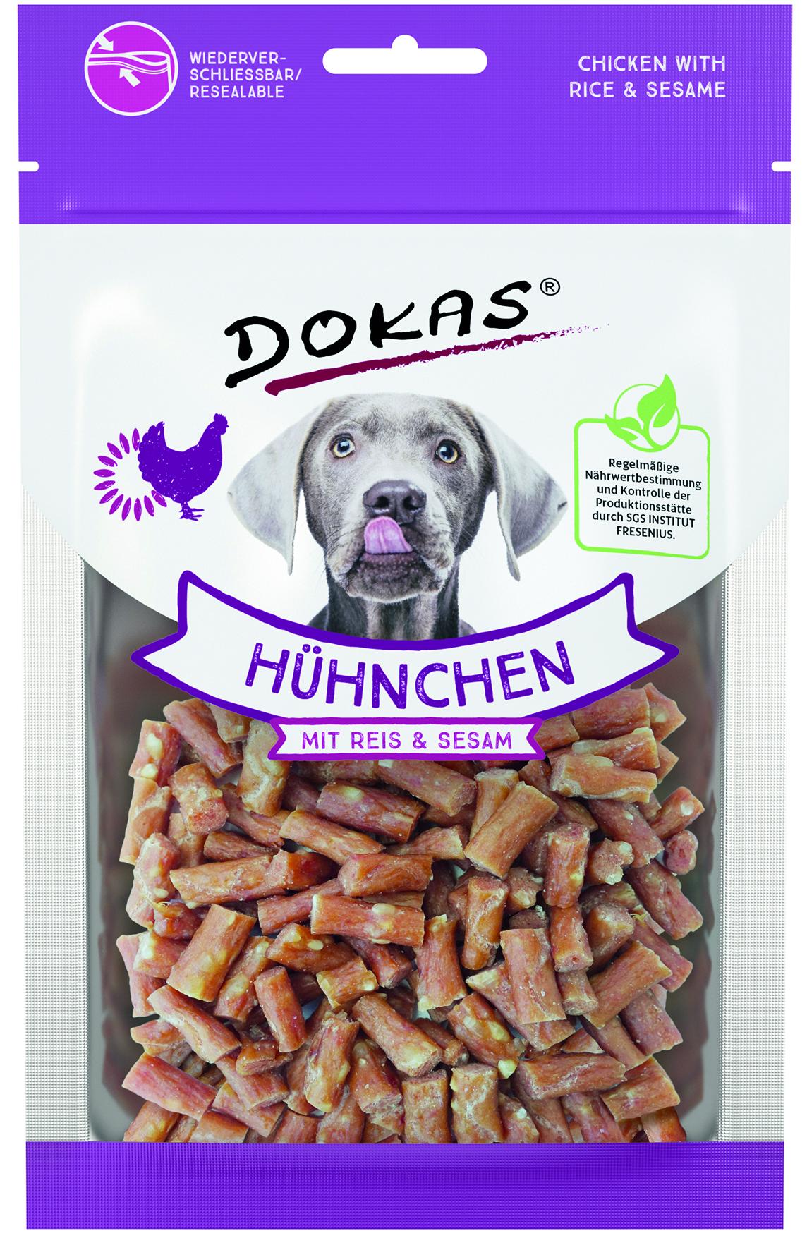 Dokas Hühnchen m Reis+Sesam 70 g