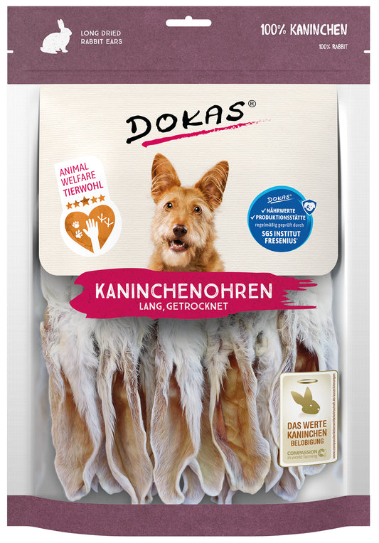 Dokas Kaninchenohren mit Fell getrocknet 180 g