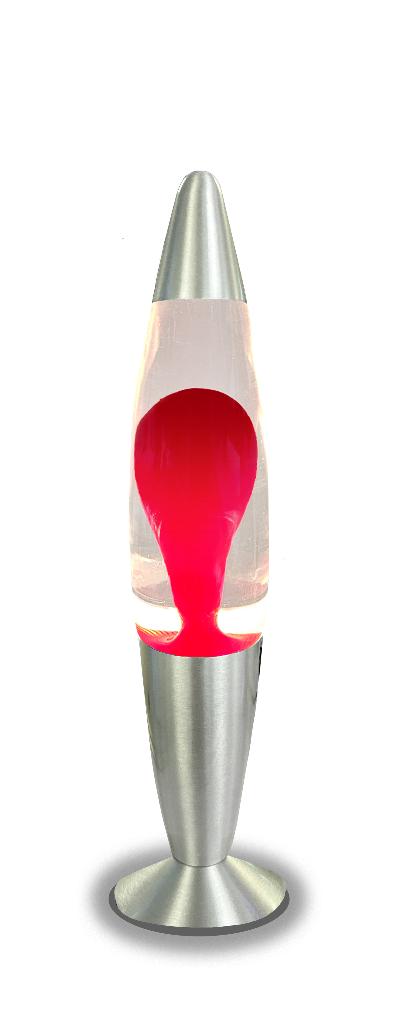 LED Lavalampe im Retro-Look rot-klar, 34 cm