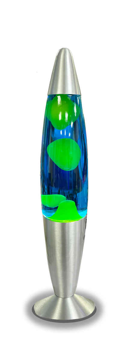 LED Lavalampe im Retro-Look blue-yellow, H 34cm