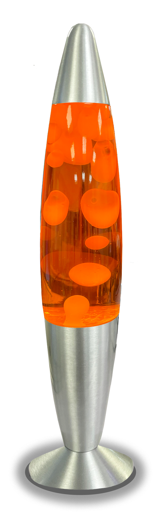 LED Lavalampe im Retro-Look weiß-orange, H 40 cm