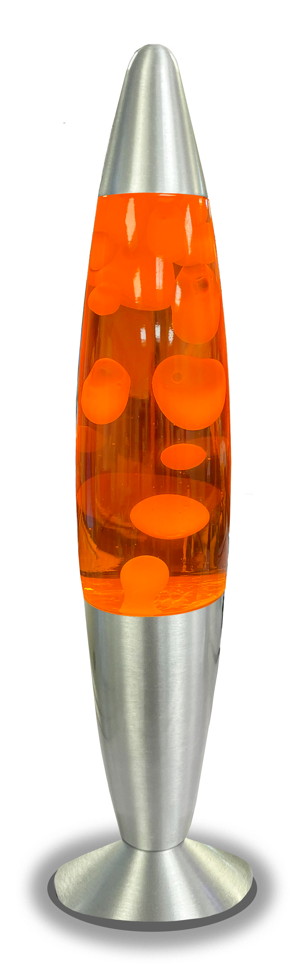 LED Lavalampe im Retro-Look weiß-orange, H 40 cm