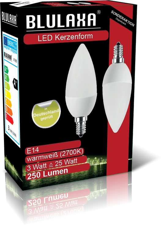 BLULAXA LED-Lampe E14 250lm | ersetzt 25W (warmweiß) 2er Set