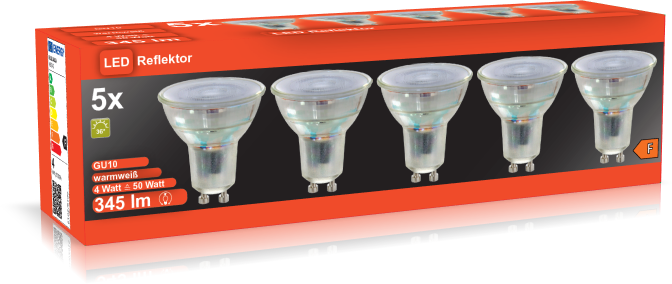 Vorteilspack! LED-Strahler GU10 345lm | ersetzt 50W (warmweiß)