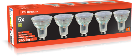 Vorteilspack! LED-Strahler GU10 345lm | ersetzt 50W (warmweiß)