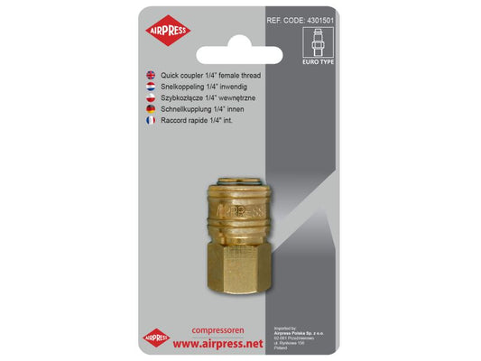 Airpress Druckluft-Schnellkupplung Euro | 1/4" Innengewinde