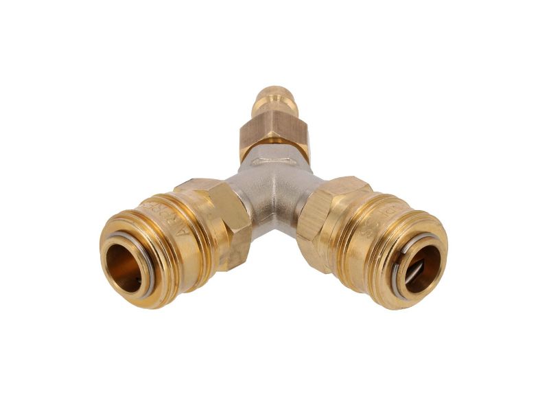 Airpress Druckluft Y-Stück mit 1/4" EURO Schnellkupplungen