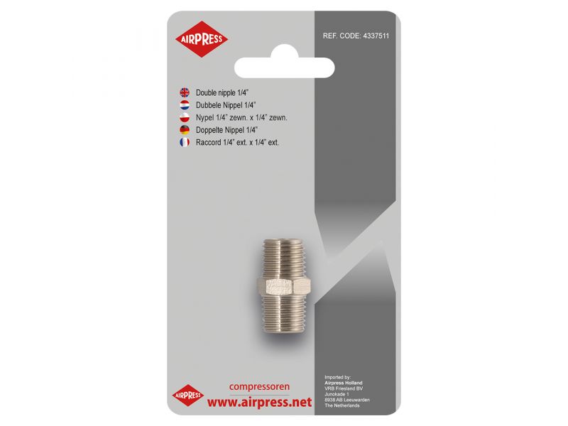 Airpress Doppelnippel | 1/4" Außengewinde