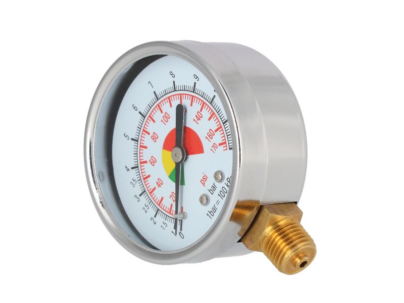 Airpress Manometer 0-12 bar 1/4" AG unten Ø 63 mm | Druckmanometer für Kompressoren
