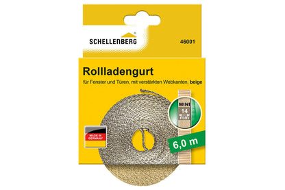 Schellenberg Rolladengurt Mini 14mm 6m beige