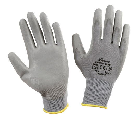 Kerbl Feinstrick Handschuh grau | Gr.8 (M)