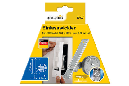 Schellenberg Einlasswickler "Maxi" | verzinkt | Lochabstand 13,5cm