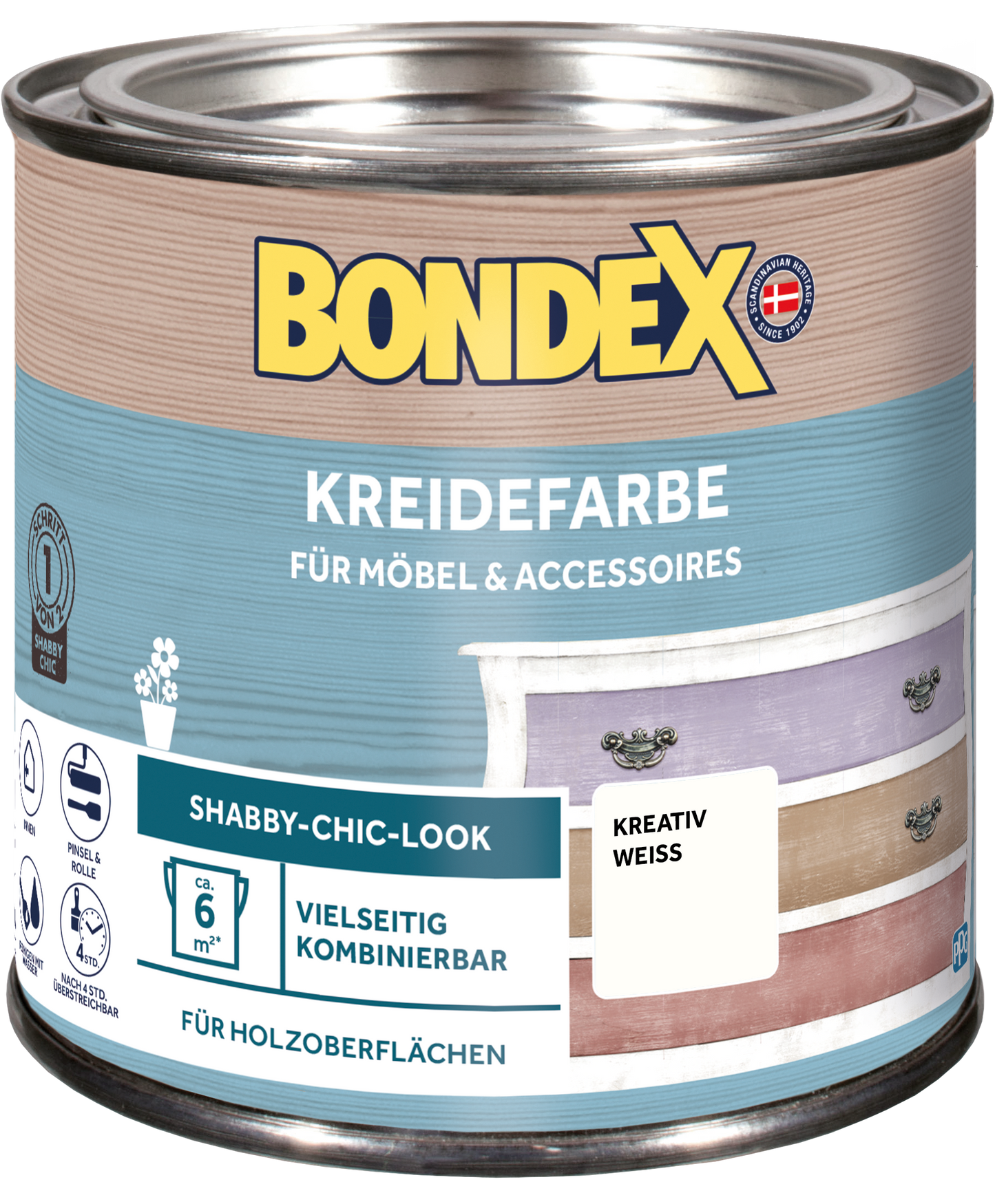 Bondex Kreidefarbe 0,5 L Kreativ Weiss