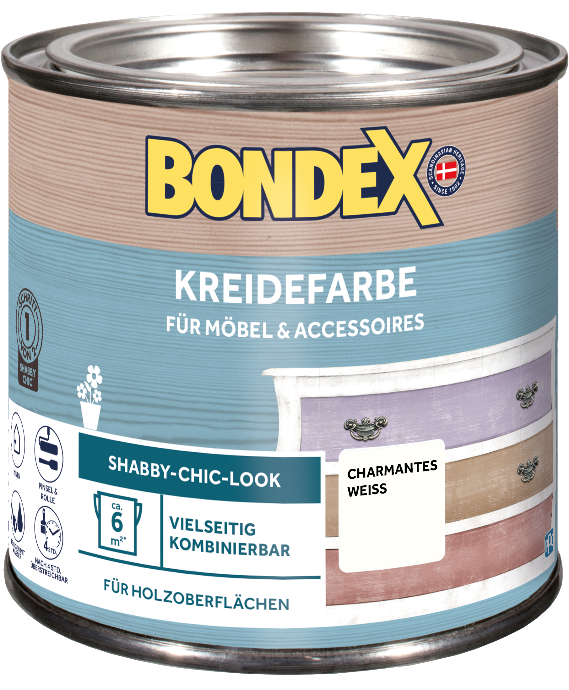 Bondex Kreidefarbe 0,5 L Charmantes Weiss