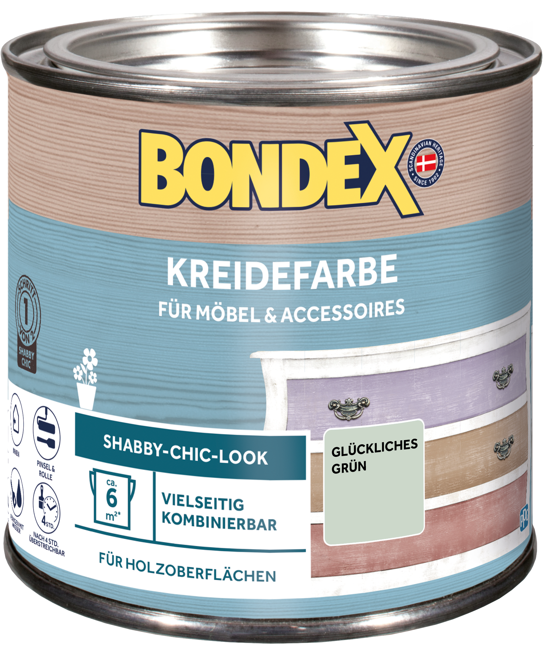 Bondex Kreidefarbe 0,5 L Glückliches Grün