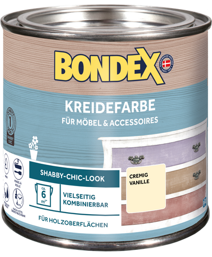 Bondex Kreidefarbe 0,5 L Cremig Vanille