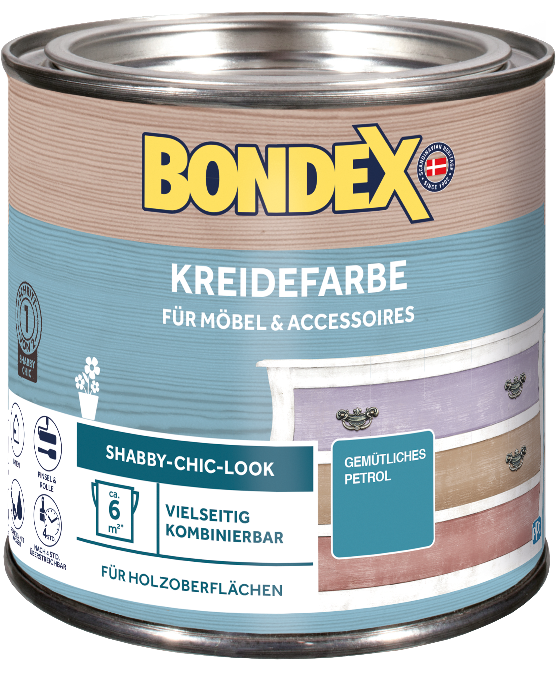 Bondex Kreidefarbe 0,5 L Gemütliches Petrol