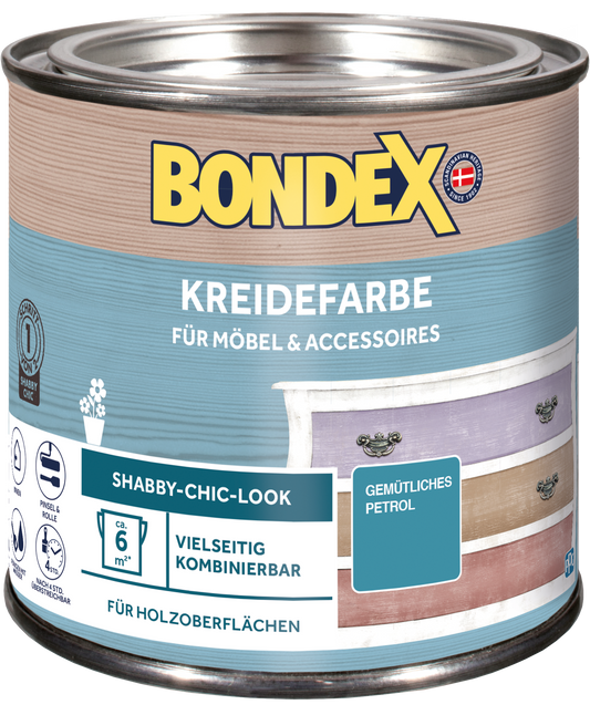 Bondex Kreidefarbe 0,5 L Gemütliches Petrol