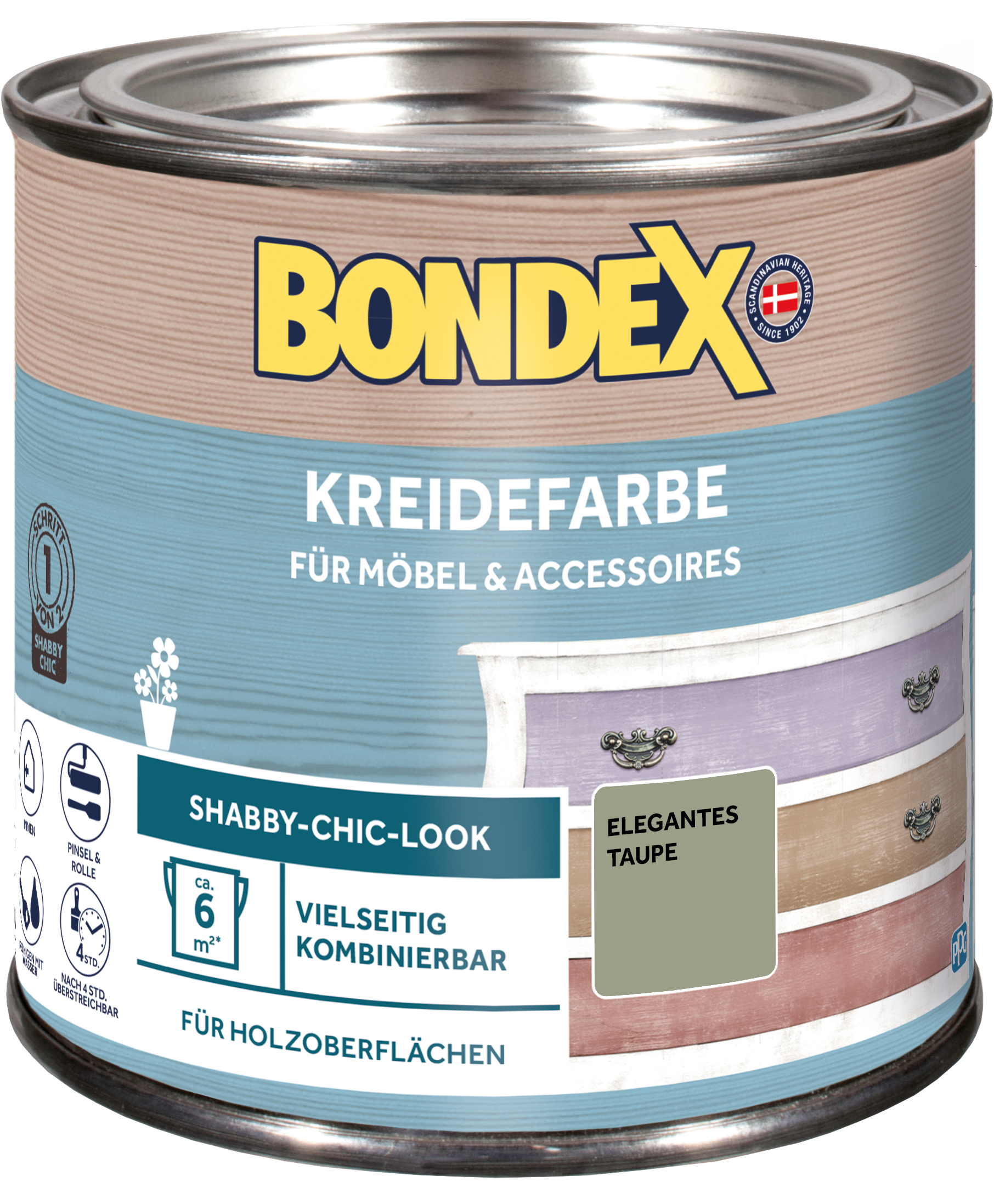 Bondex Kreidefarbe 0,5 L Elegantes Taupe