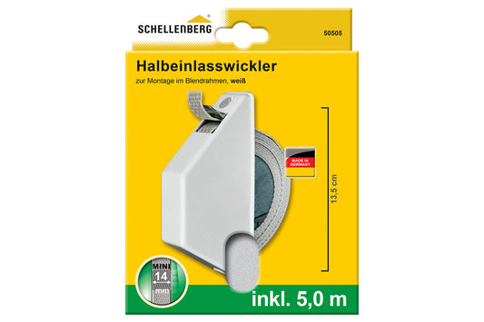 Schellenberg Halbeinlasswickler inkl. Gurtband "Mini" | weiß