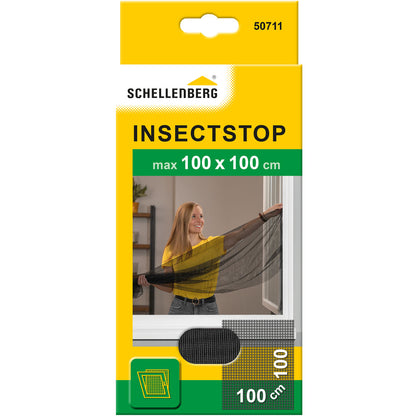 Schellenberg Fliegengitter 100 x 100 cm für Fenster | anthrazit