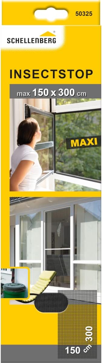 Schellenberg Fliegengitter "Maxi" 150 x 300 cm für Fenster | anthrazit