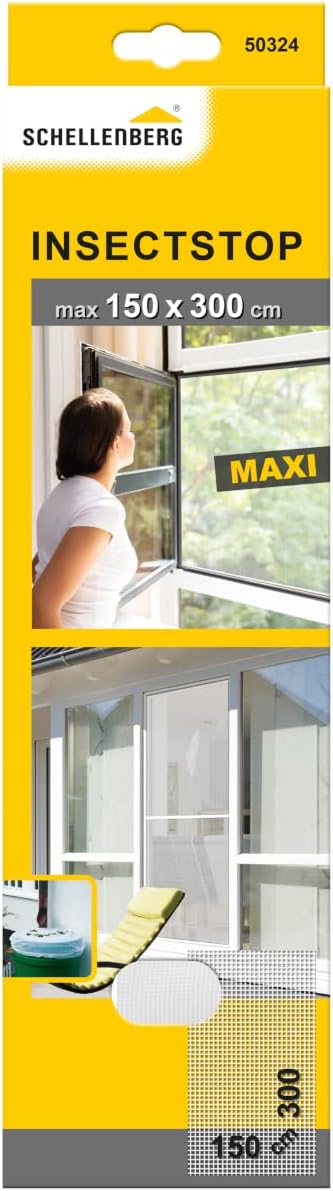 Schellenberg Fliegengitter "Maxi" 150 x 300 cm für Fenster | weiß