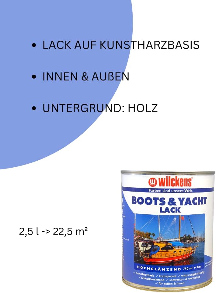 Wilckens Boots- und Yachtlack | 2,5 Liter, farblos