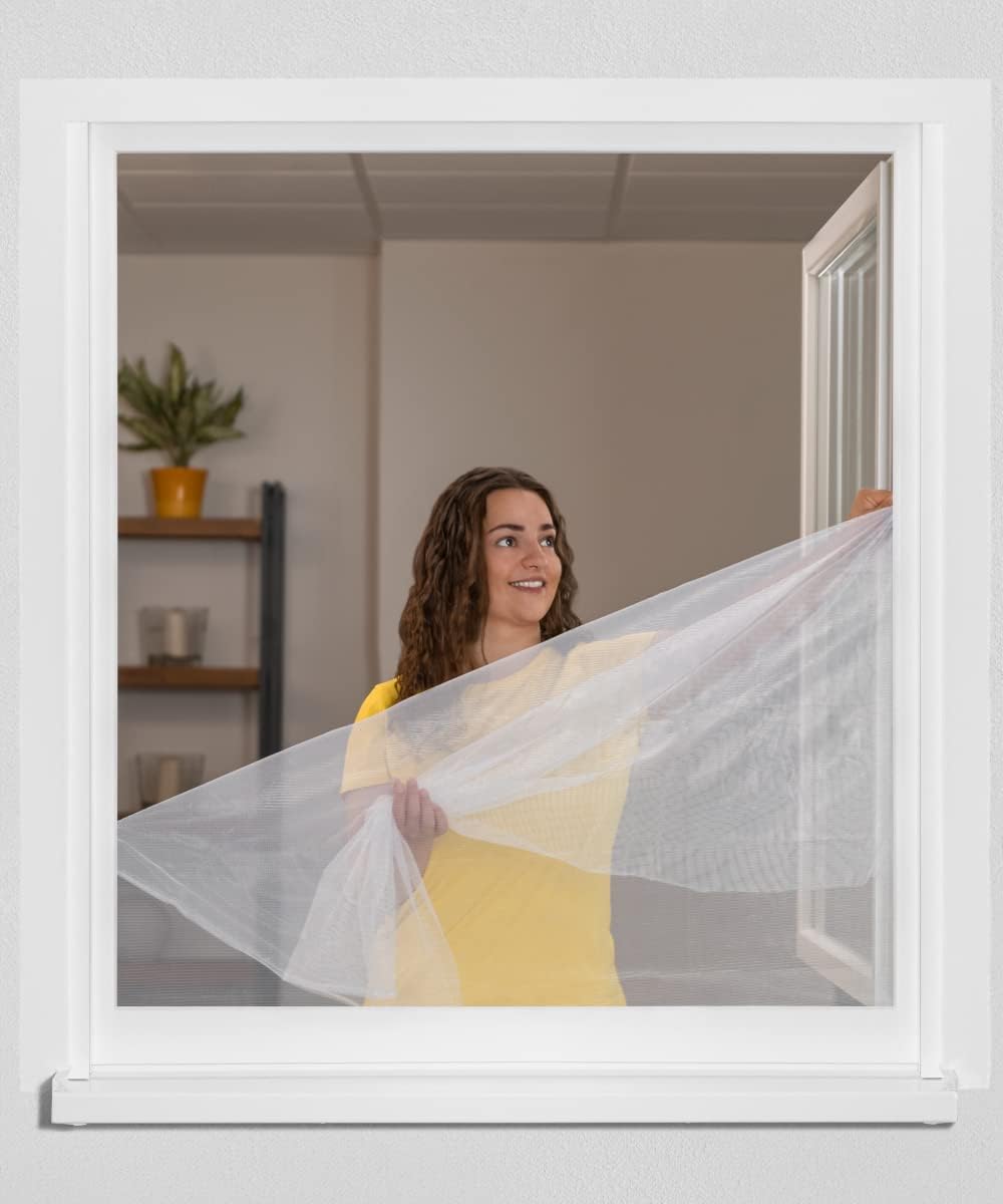 Schellenberg Fliegengitter 100 x 100 cm für Fenster | weiß