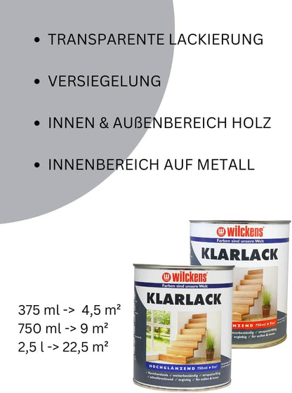 Wilckens Klarlack 2in1 seidenglänzend | 2,5 Liter