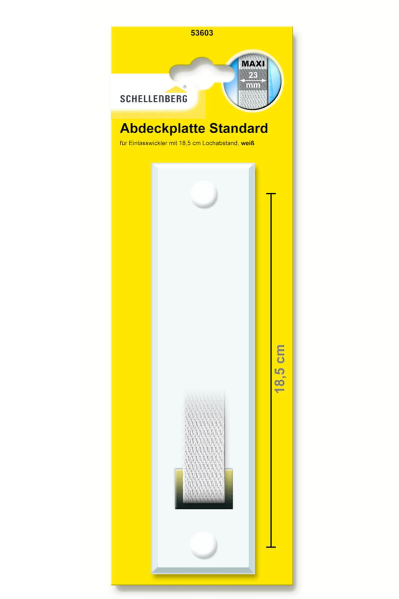 Schellenberg Gurtwickler-Abdeckplatte STANDARD "Maxi" 185 mm | weiß