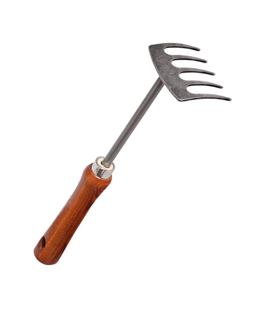 Rex-Kleinrechen mit 5 Zinken und Stiel 40 cm lang