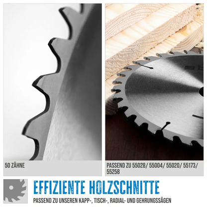 Holzsägeblatt HM 250 x 20 x 2,8 mm | 50 Zähne