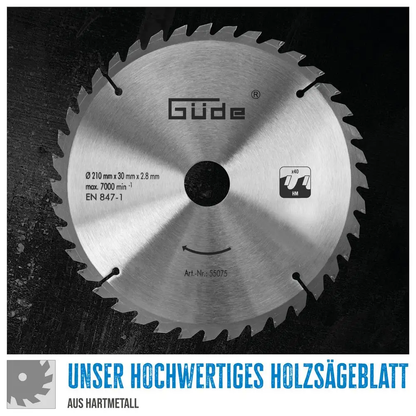 Güde Holzsägeblatt HM 210x30x40Z | Kappsägen, Tischkreissägen, Radialkappsägen