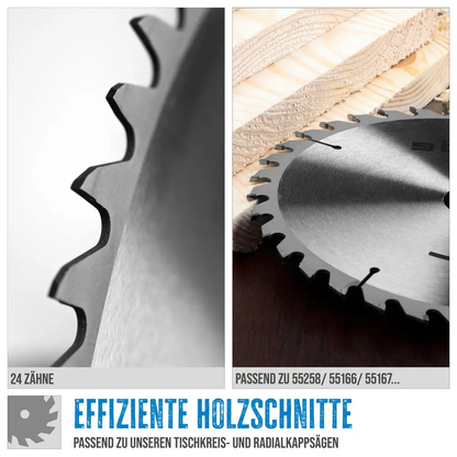 Holzsägeblatt HM 254 x 30 x 2,8 mm | 24 Zähne