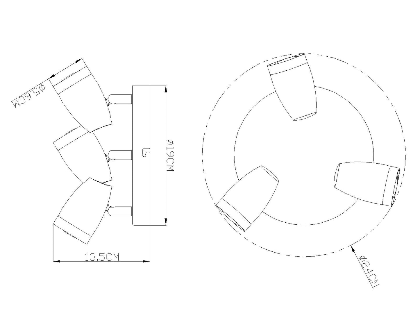 Nero Deckenleuchte anthrazit