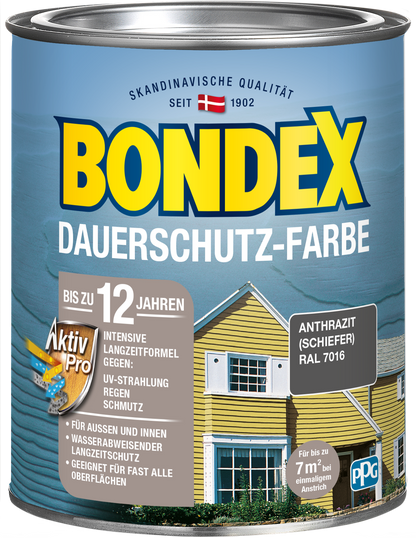 Bondex Dauerschutz-Farbe Schiefer  0,75l