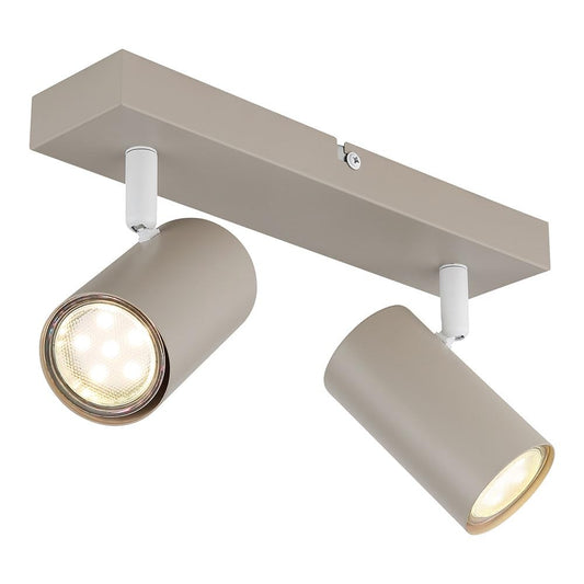 Globo Lighting ROBBY Strahler | GU10 dimmbar, Metall sand/weiß