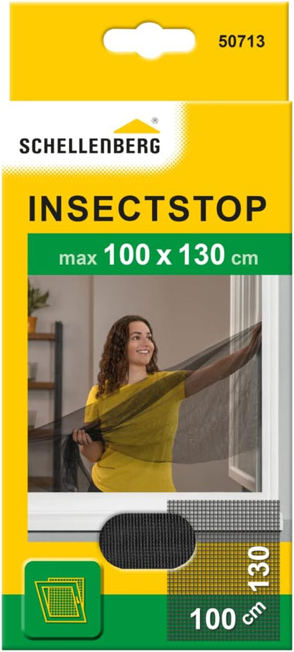 Schellenberg Fliegengitter 100 x 130 cm für Fenster | anthrazit
