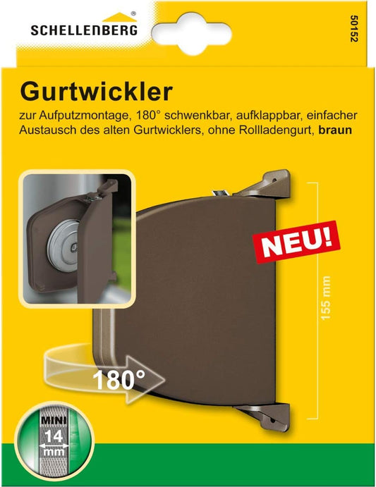 Schellenberg Aufschraubwickler "Mini" aufklappbar | braun