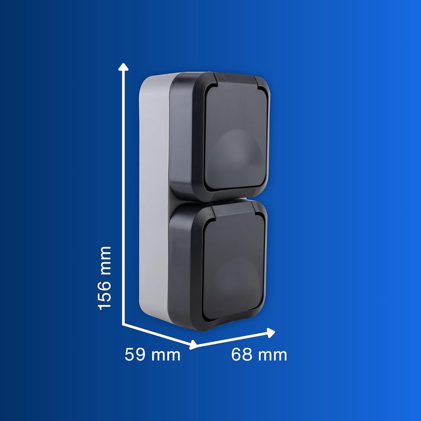 REV AquaStorm Steckdose 2-fach Aufputz | IP55