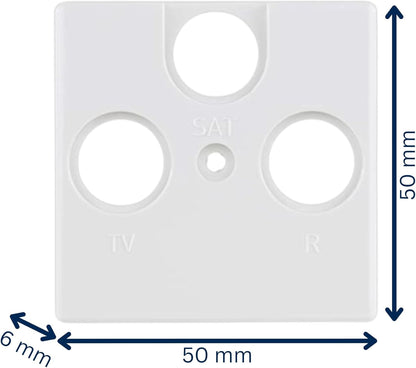 REV Quadro Abdeckung für Antennendose (TV/RF/SAT) | weiß