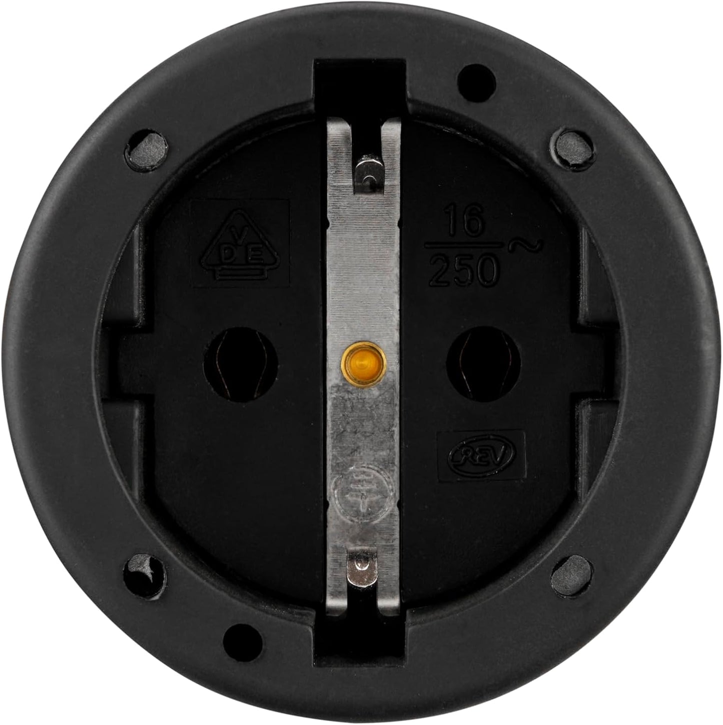 REV Schutzkontakt Gummikupplung | 16A | 230V | schwarz