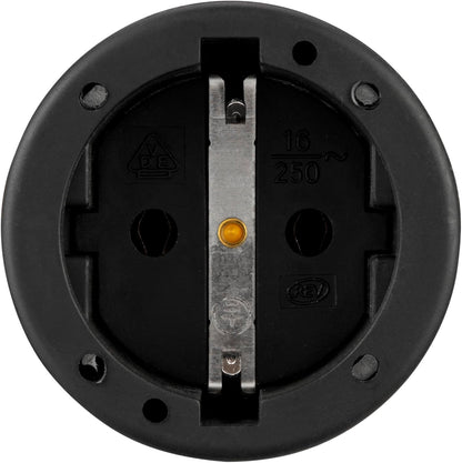 REV Schutzkontakt Gummikupplung | 16A | 230V | schwarz