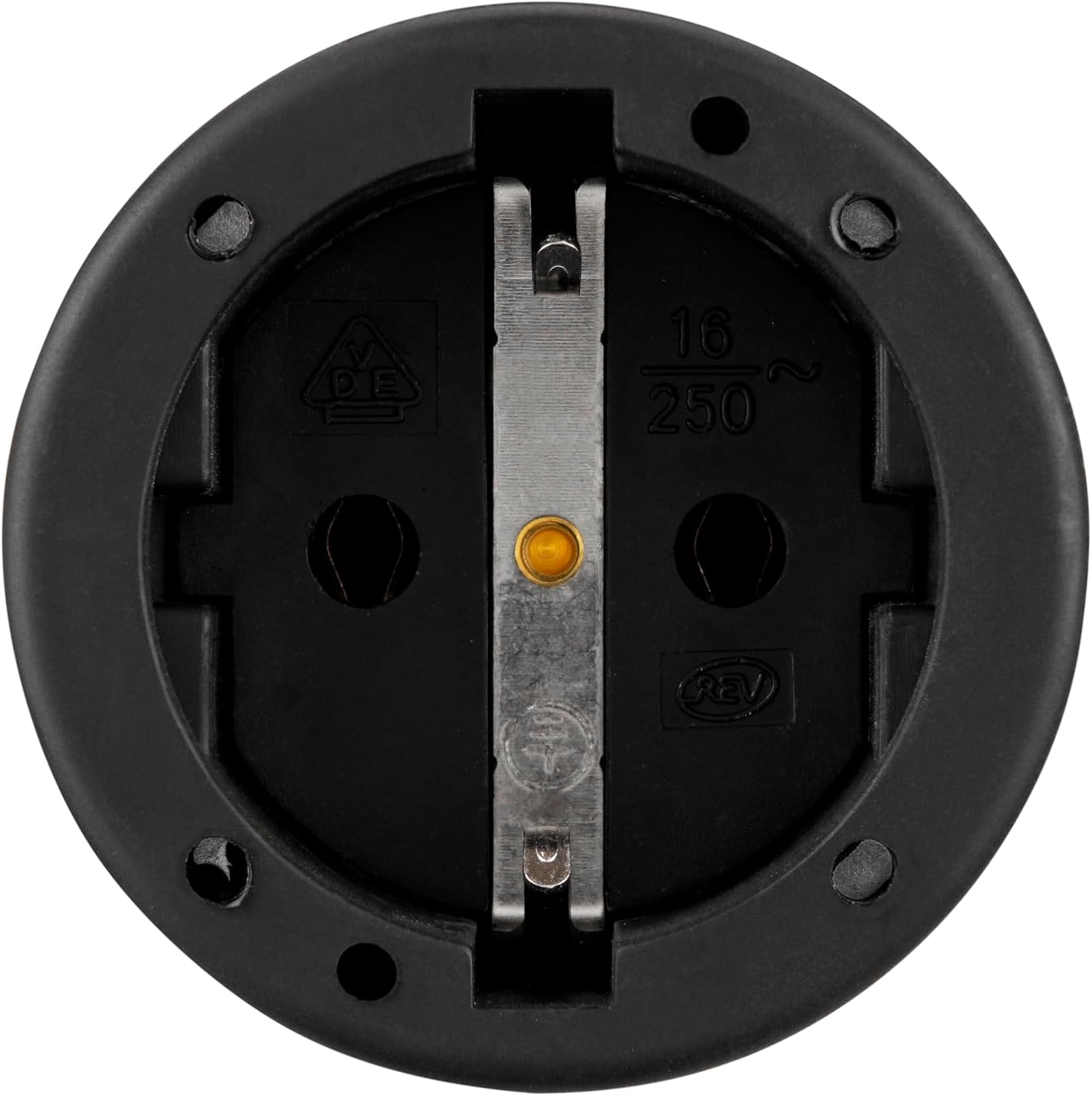 REV Schutzkontakt Gummikupplung | 16A | 230V | schwarz
